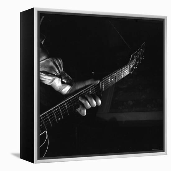 Hands of Maybelle Carter Millard Playing the Guitar-Eric Schaal-Framed Premier Image Canvas