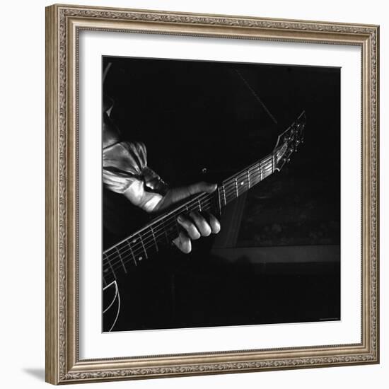 Hands of Maybelle Carter Millard Playing the Guitar-Eric Schaal-Framed Premium Photographic Print