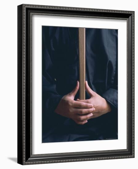 Hands of Monk in the Posture Kyoskku Monastery, Japan-Ursula Gahwiler-Framed Photographic Print