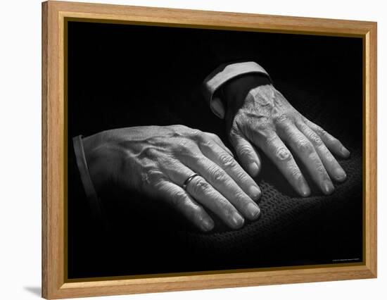 Hands of Russian Piano Virtuoso Sergei Rachmaninoff, with Wedding Ring on Right Hand-Eric Schaal-Framed Premier Image Canvas