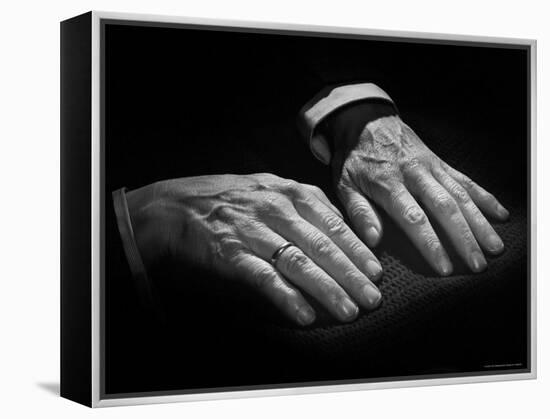 Hands of Russian Piano Virtuoso Sergei Rachmaninoff, with Wedding Ring on Right Hand-Eric Schaal-Framed Premier Image Canvas