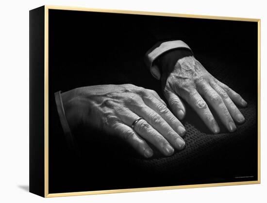 Hands of Russian Piano Virtuoso Sergei Rachmaninoff, with Wedding Ring on Right Hand-Eric Schaal-Framed Premier Image Canvas