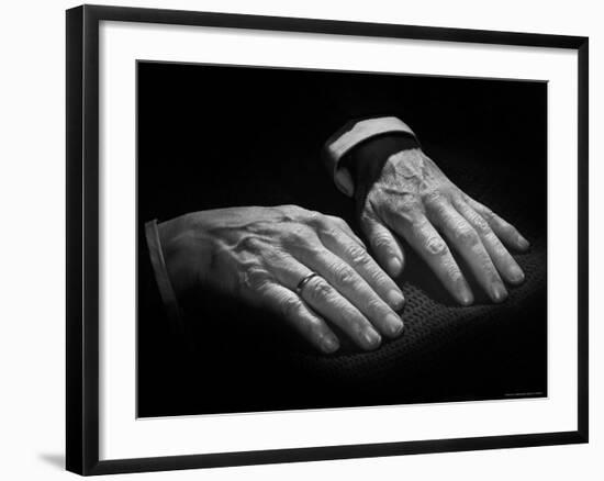 Hands of Russian Piano Virtuoso Sergei Rachmaninoff, with Wedding Ring on Right Hand-Eric Schaal-Framed Premium Photographic Print
