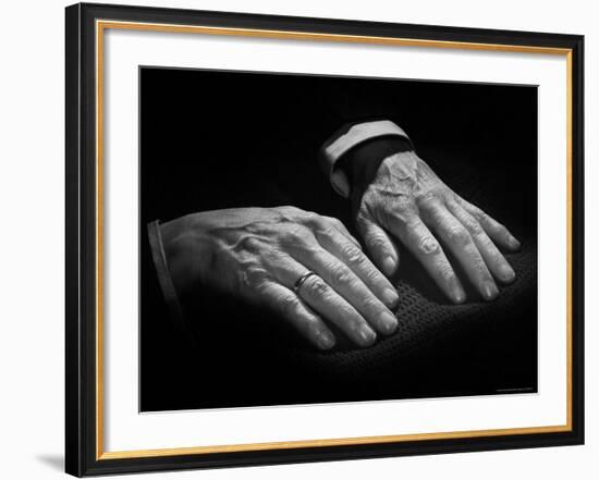 Hands of Russian Piano Virtuoso Sergei Rachmaninoff, with Wedding Ring on Right Hand-Eric Schaal-Framed Premium Photographic Print