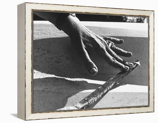 Hands of Sculptor Barbara Hepworth, in Her Studio-Paul Schutzer-Framed Premier Image Canvas