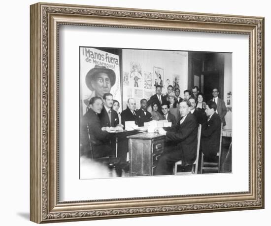 "Hands Off Nicaragua" Committee, Mexico City, 1928-Tina Modotti-Framed Photographic Print