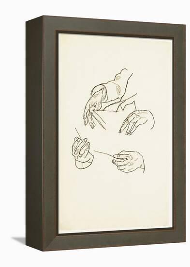 Hands, Studies for a Portrait of Dr. Hugo Koller-Egon Schiele-Framed Premier Image Canvas