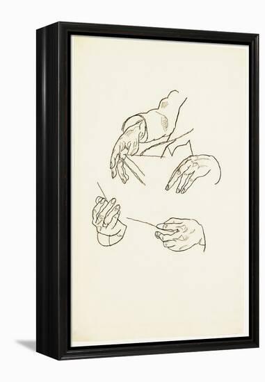 Hands, Studies for a Portrait of Dr. Hugo Koller-Egon Schiele-Framed Premier Image Canvas