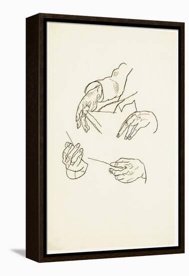 Hands, Studies for a Portrait of Dr. Hugo Koller-Egon Schiele-Framed Premier Image Canvas