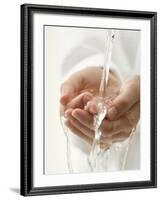 Hands under Running Water-null-Framed Photographic Print