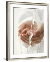 Hands under Running Water-null-Framed Photographic Print