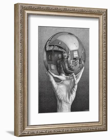 Hands with Sphere-M^ C^ Escher-Framed Art Print