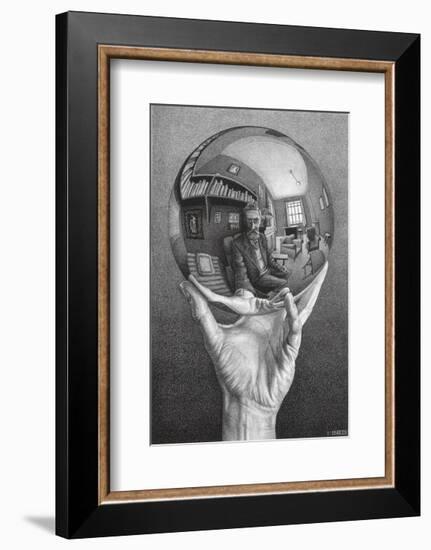 Hands with Sphere-M^ C^ Escher-Framed Art Print