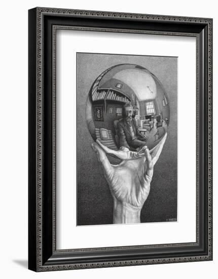 Hands with Sphere-M^ C^ Escher-Framed Art Print