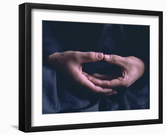 Hands, Za-Zen Meditation, Elheiji (Eiheiji) Zen Monastery, Japan, Asia-Ursula Gahwiler-Framed Photographic Print