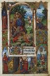 David and Goliath, from a French Book of Hours (Memb, II 176, 136V)-Handschrift-Framed Giclee Print