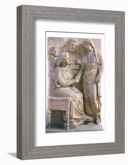 Handshake or Dexiosis Tomb Sculpture-Chris Hellier-Framed Photographic Print