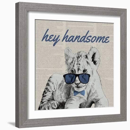 Handsome Tiger-Vivien Rhyan-Framed Art Print