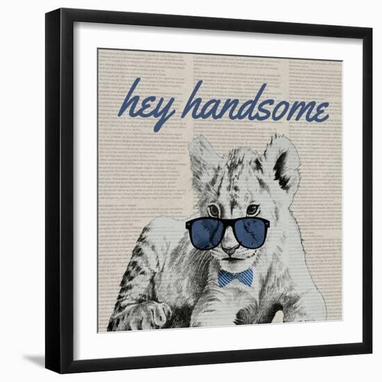 Handsome Tiger-Vivien Rhyan-Framed Art Print