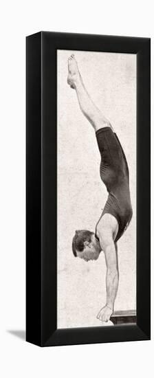 Handspring Dive - 1906 Olympic Games-null-Framed Premier Image Canvas
