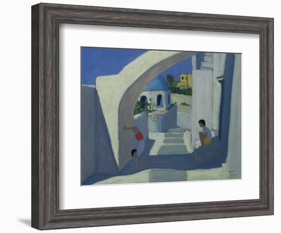 Handstand, Santorini-Andrew Macara-Framed Giclee Print