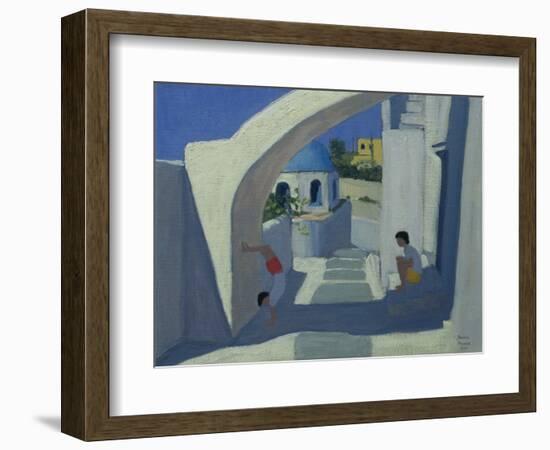 Handstand, Santorini-Andrew Macara-Framed Giclee Print