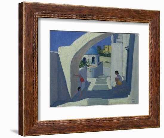 Handstand, Santorini-Andrew Macara-Framed Giclee Print