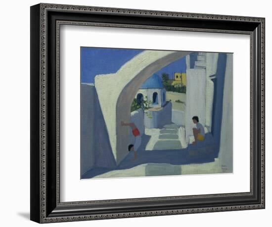 Handstand, Santorini-Andrew Macara-Framed Giclee Print