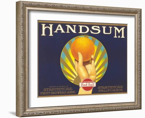 Handsum Orange Label-null-Framed Art Print