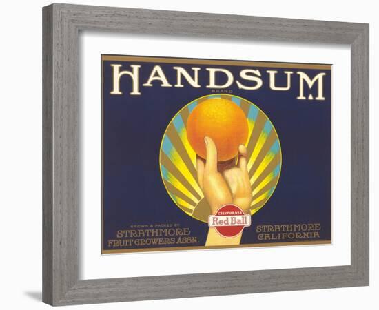 Handsum Orange Label-null-Framed Art Print