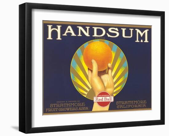 Handsum Orange Label-null-Framed Art Print