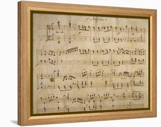 Handwritten Music Score of Elisa, 1830-Simon Mayr-Framed Premier Image Canvas