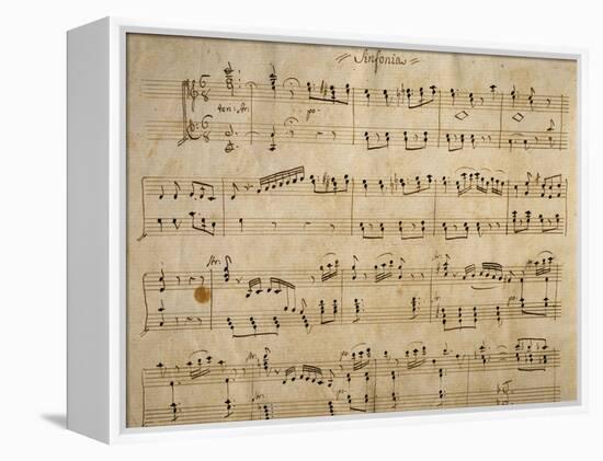 Handwritten Music Score of Elisa, 1830-Simon Mayr-Framed Premier Image Canvas