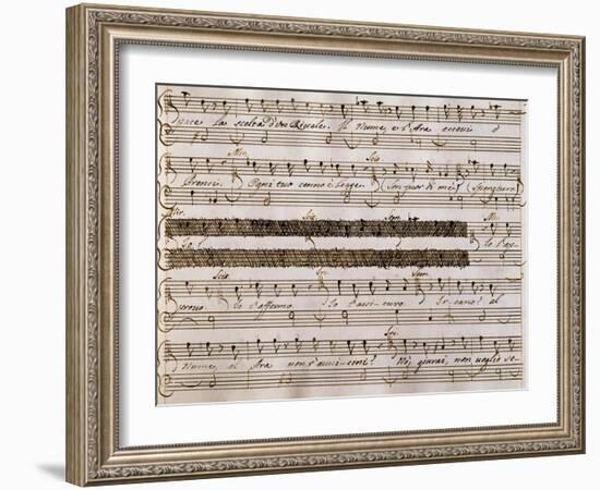 Handwritten Music Score of Semiramis-null-Framed Giclee Print