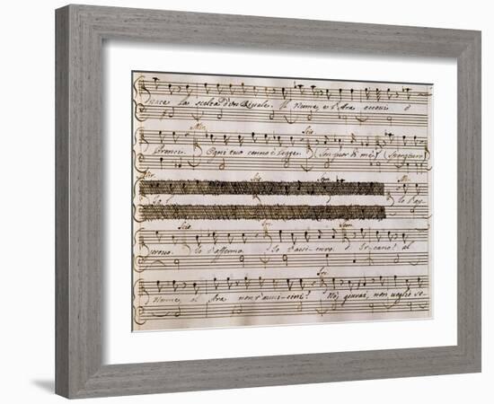 Handwritten Music Score of Semiramis-null-Framed Giclee Print