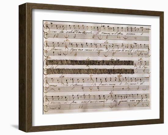 Handwritten Music Score of Semiramis-null-Framed Giclee Print