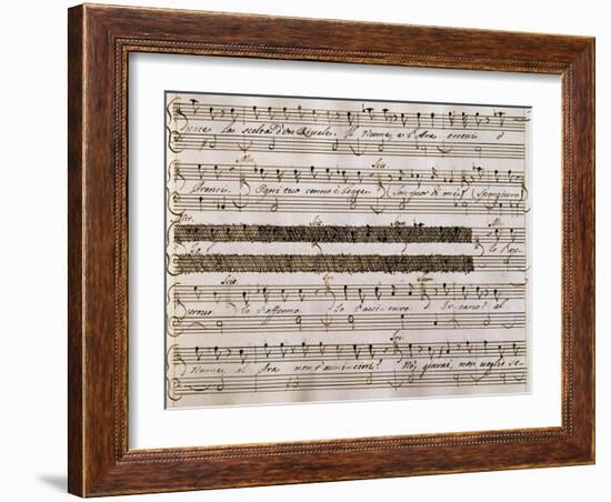 Handwritten Music Score of Semiramis-null-Framed Giclee Print