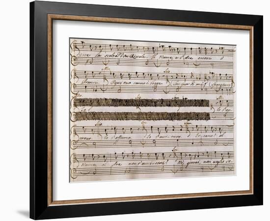 Handwritten Music Score of Semiramis-null-Framed Giclee Print