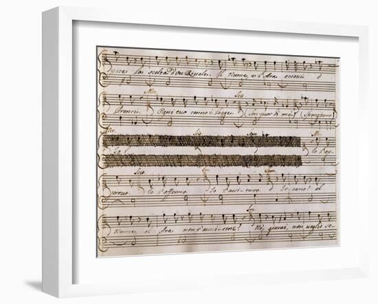 Handwritten Music Score of Semiramis-null-Framed Giclee Print