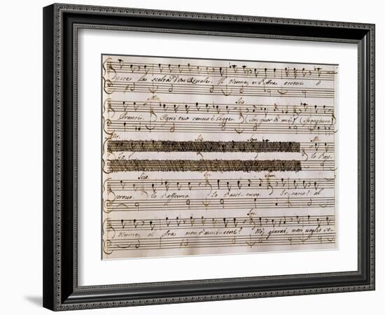 Handwritten Music Score of Semiramis-null-Framed Giclee Print