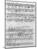 Handwritten Musical Score (Ink on Paper)-Ludwig Van Beethoven-Mounted Giclee Print