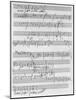 Handwritten Musical Score (Ink on Paper)-Ludwig Van Beethoven-Mounted Giclee Print