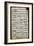 Handwritten Score for Cantata No 9-Johann Sebastian Bach-Framed Giclee Print