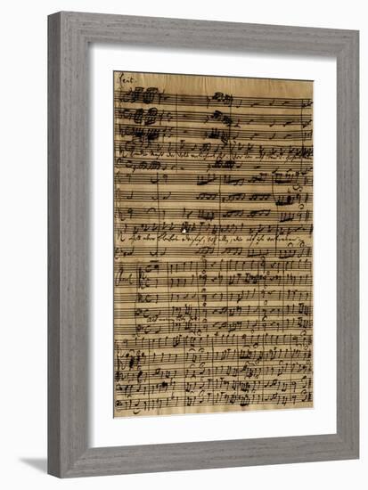 Handwritten Score for Cantatas No188-Johann Sebastian Bach-Framed Giclee Print