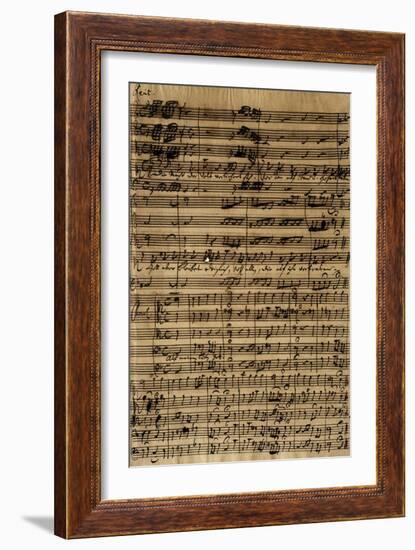 Handwritten Score for Cantatas No188-Johann Sebastian Bach-Framed Giclee Print