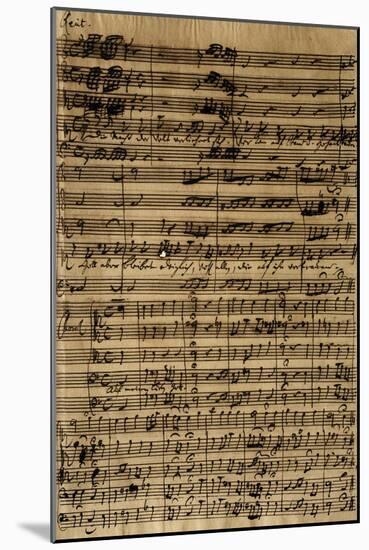 Handwritten Score for Cantatas No188-Johann Sebastian Bach-Mounted Giclee Print