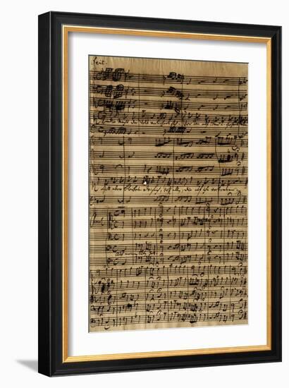 Handwritten Score for Cantatas No188-Johann Sebastian Bach-Framed Giclee Print