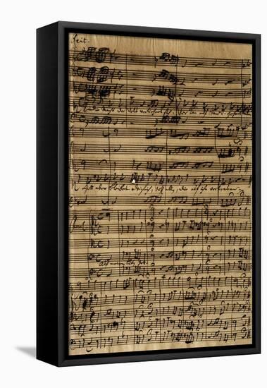 Handwritten Score for Cantatas No188-Johann Sebastian Bach-Framed Premier Image Canvas