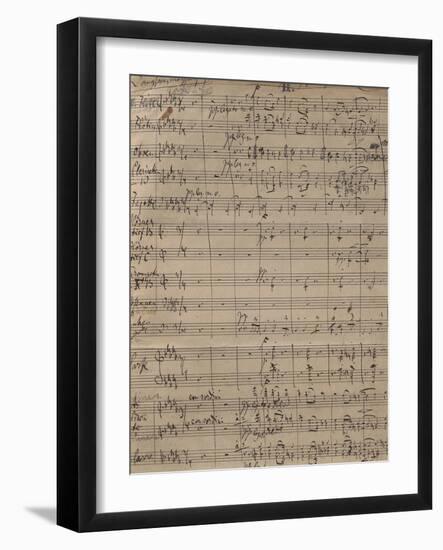 Handwritten Score for German Requiem-Johannes Brahms-Framed Giclee Print