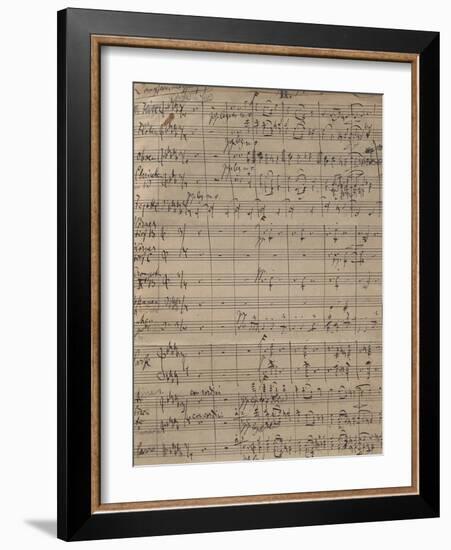 Handwritten Score for German Requiem-Johannes Brahms-Framed Giclee Print